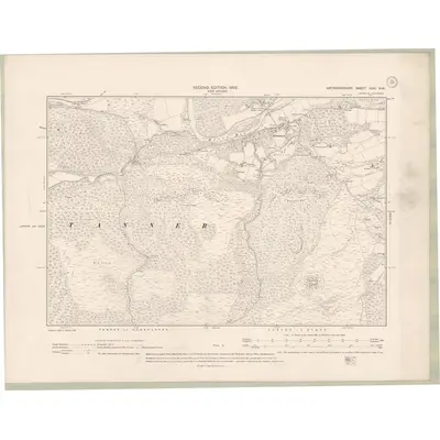 1899 Map of Aberdeenshire Sheet XCIII.NW, 1902 Print