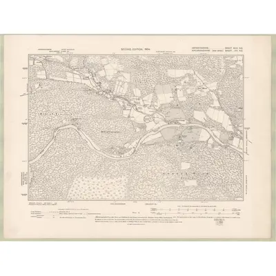 1899 Map of Aberdeenshire Sheet XCIV.NE, 1901 Print