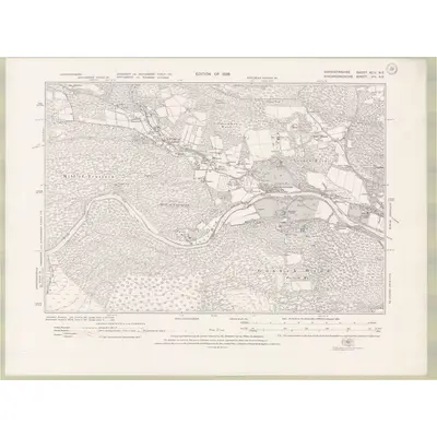 1923 Map of Aberdeenshire Sheet XCIV.NE, 1928 Print