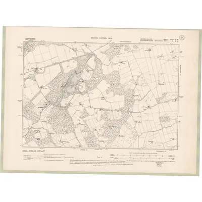 1899 Map of Aberdeenshire Sheet XCIVB.NW, 1904 Print