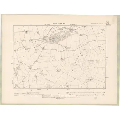 1900 Map of Aberdeenshire Sheet XI.NE, 1902 Print