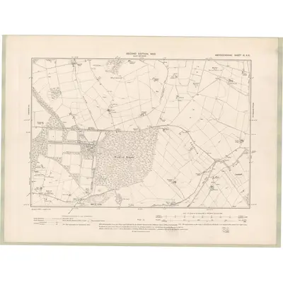 1900 Map of Aberdeenshire Sheet XI.SE, 1903 Print