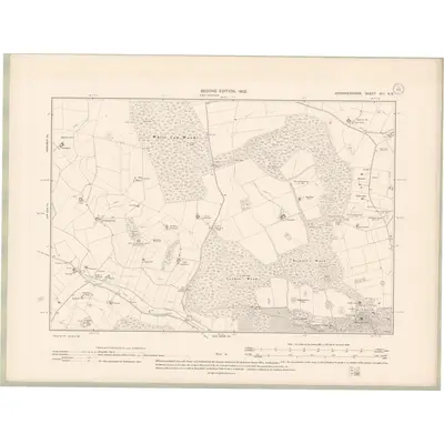 1901 Map of Aberdeenshire Sheet XIII.SE, 1902 Print