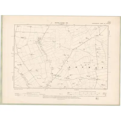 1901 Map of Aberdeenshire Sheet XIV.NW, 1902 Print