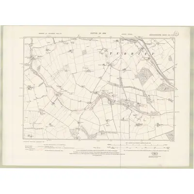 1925 Map of Aberdeenshire Sheet XIX.NW, 1928 Print