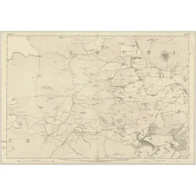 1865 Map of Aberdeenshire, Sheet XLII, 1870 Print