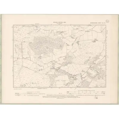 1900 Map of Aberdeenshire Sheet XLII.SE, 1902 Print