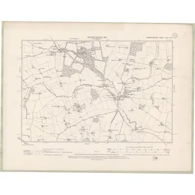 1899 Map of Aberdeenshire Sheet XLIV.NE, 1901 Print