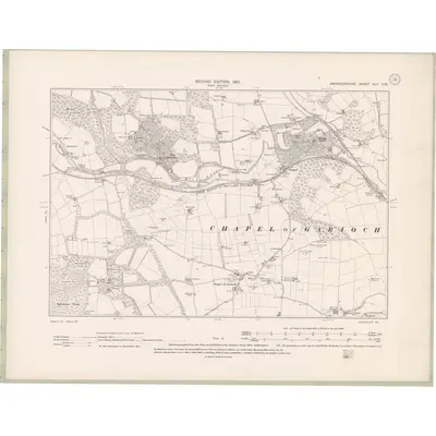 1899 Map of Aberdeenshire Sheet XLV.SW, 1901 Print