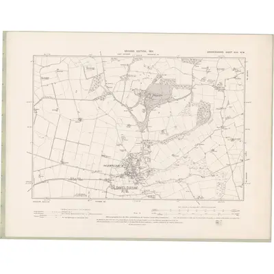 1899 Map of Aberdeenshire Sheet XLVI.NW, 1901 Print