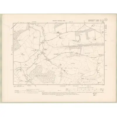 1900 Map of Aberdeenshire Sheet XVI.SW, 1902 Print