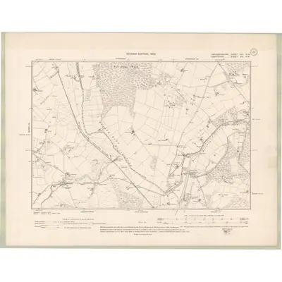 1900 Map of Aberdeenshire Sheet XVII.NW, 1902 Print