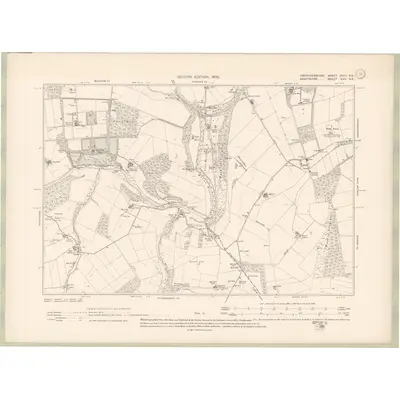 1900 Map of Aberdeenshire Sheet XVIII.NE, 1905 Print