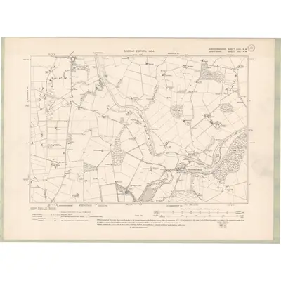 1902 Map of Aberdeenshire Sheet XVIII.NW, 1904 Print