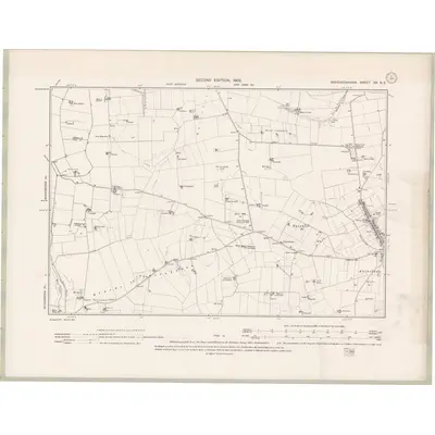 1900 Map of Aberdeenshire Sheet XX.NE, 1902 Print