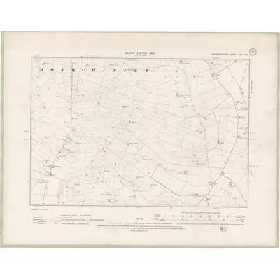 1900 Map of Aberdeenshire Sheet XX.NW, 1902 Print