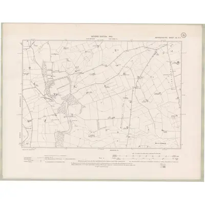 1900 Map of Aberdeenshire Sheet XX.SE, 1901 Print