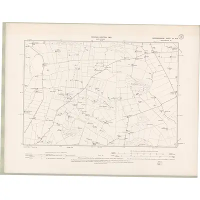 1900 Map of Aberdeenshire Sheet XX.SW, 1901 Print
