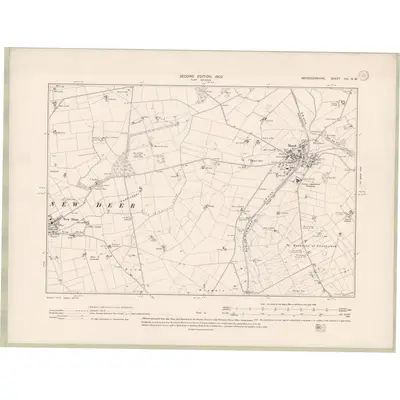 1900 Map of Aberdeenshire Sheet XXI.NW, 1902 Print