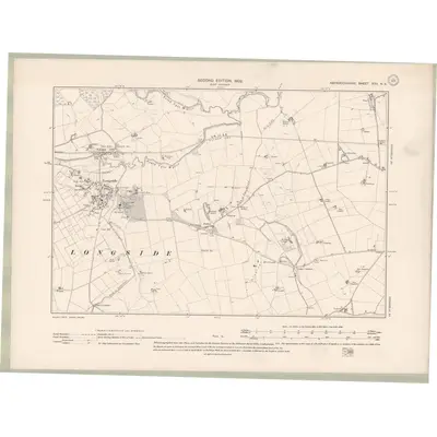 1900 Map of Aberdeenshire Sheet XXII.NE, 1902 Print