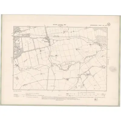 1899 Map of Aberdeenshire Sheet XXII.NW, 1902 Print