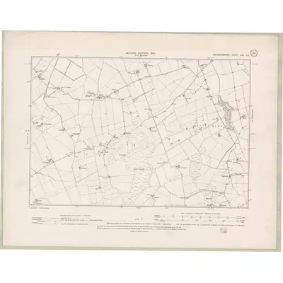 1900 Map of Aberdeenshire Sheet XXII.SE, 1901 Print