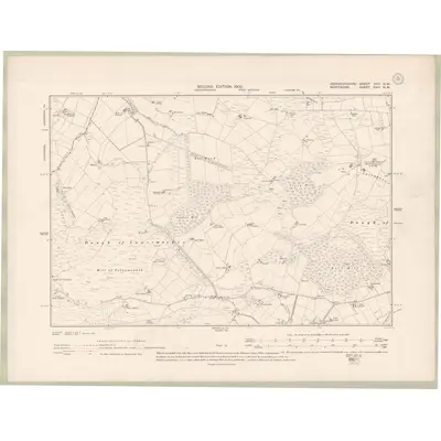 1900 Map of Aberdeenshire Sheet XXV.NW, 1902 Print
