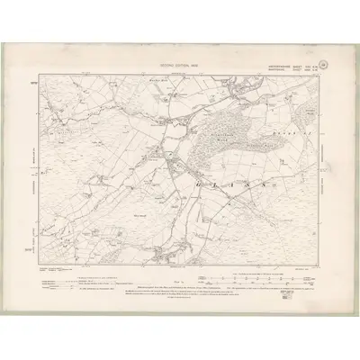 1900 Map of Aberdeenshire Sheet XXV.SW, 1902 Print