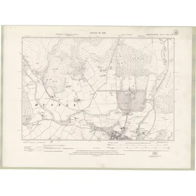 1924 Map of Aberdeenshire Sheet XXVI.NW, 1928 Print