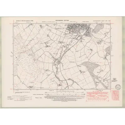 1938 Map of Aberdeenshire Sheet XXVI.SW, 1949 Print