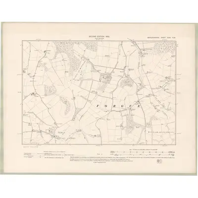 1899 Map of Aberdeenshire Sheet XXVII.NW, 1902 Print