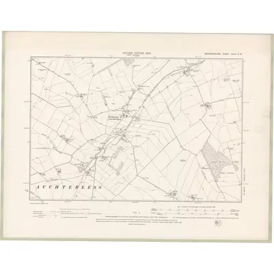 1900 Map of Aberdeenshire Sheet XXVIII.NW, 1902 Print