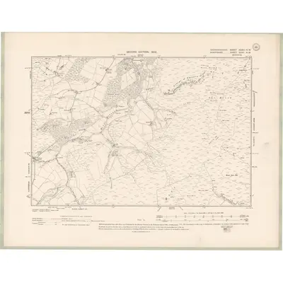 1900 Map of Aberdeenshire Sheet XXXIII.NW, 1902 Print
