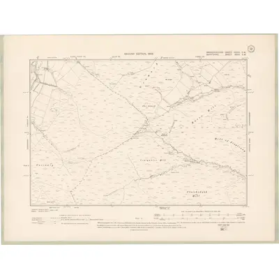 1900 Map of Aberdeenshire Sheet XXXIII.SW, 1902 Print