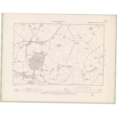 1899 Map of Aberdeenshire Sheet XXXIX.SW, 1901 Print