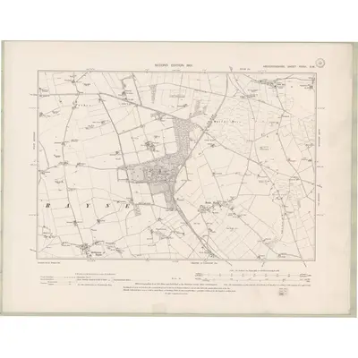 1899 Map of Aberdeenshire Sheet XXXVI.SW, 1901 Print