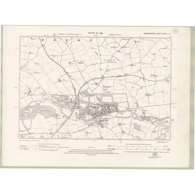 1924 Map of Aberdeenshire Sheet XXXVIII.SE, 1928 Print