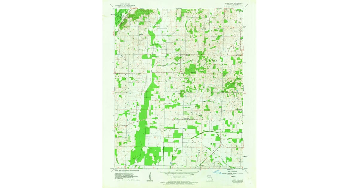 Acorn Ridge Layout 1962 Map of Acorn Ridge, Stoddard County, MO — High-Res | Pastmaps