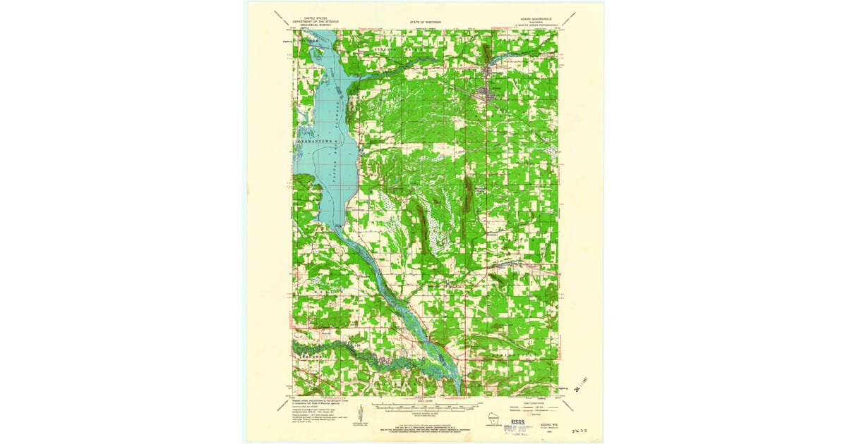 1961 Map of Adams, WI — High-Res | Pastmaps