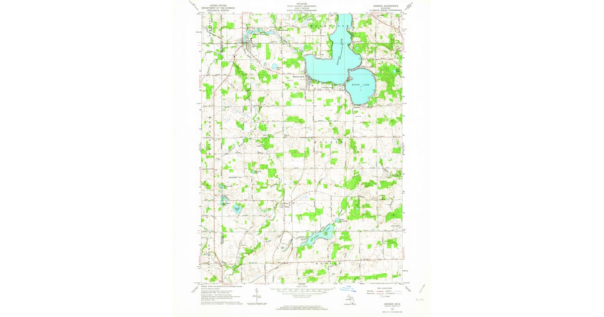 1962 Map of Addison, MI — High-Res | Pastmaps