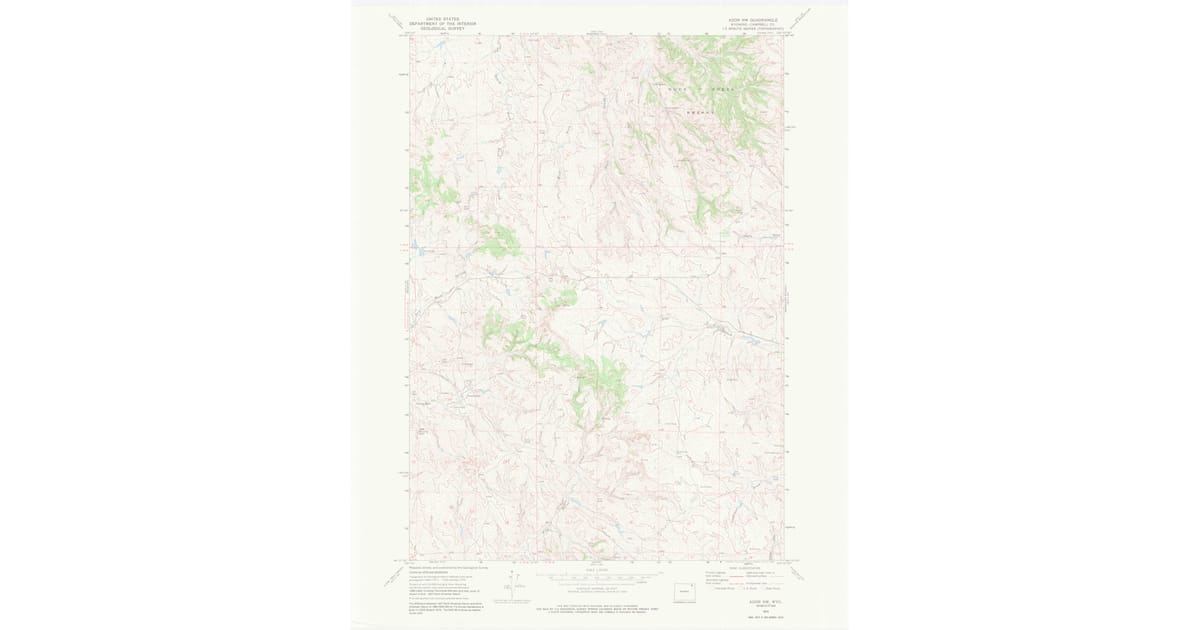 1972 Map of Adon NW, Campbell County, WY — High-Res | Pastmaps