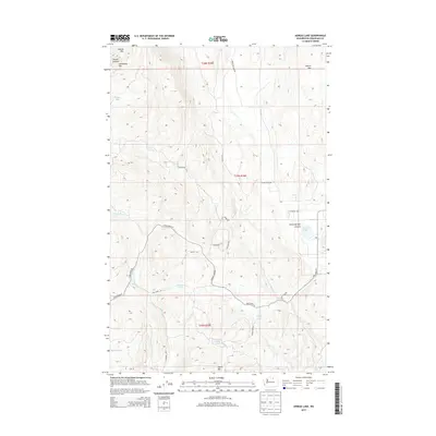 2014 Map of Aeneas Lake, 2014 Print