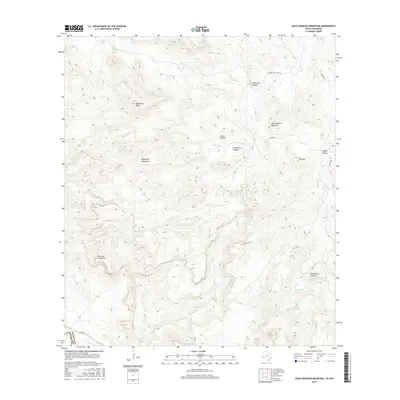 2016 Map of Agua Adentro Mountain, 2016 Print