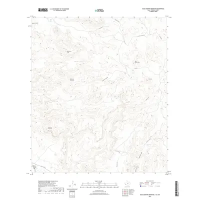 2019 Map of Agua Adentro Mountain, 2019 Print
