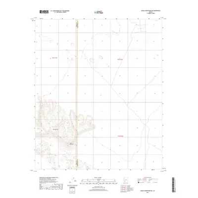 2018 Map of Aguila Mountains NE, 2018 Print