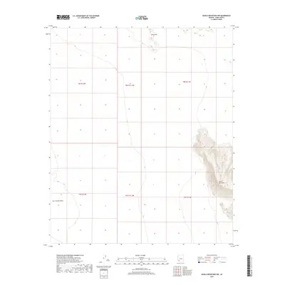 2018 Map of Aguila Mountains NW, 2018 Print