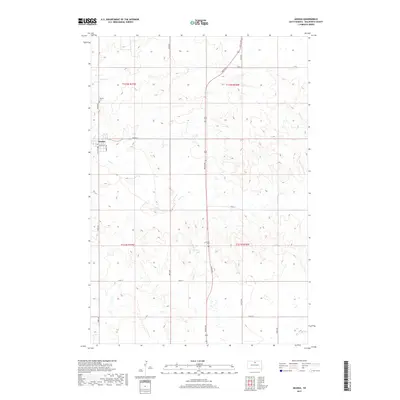 2017 Map of Akaska, 2017 Print
