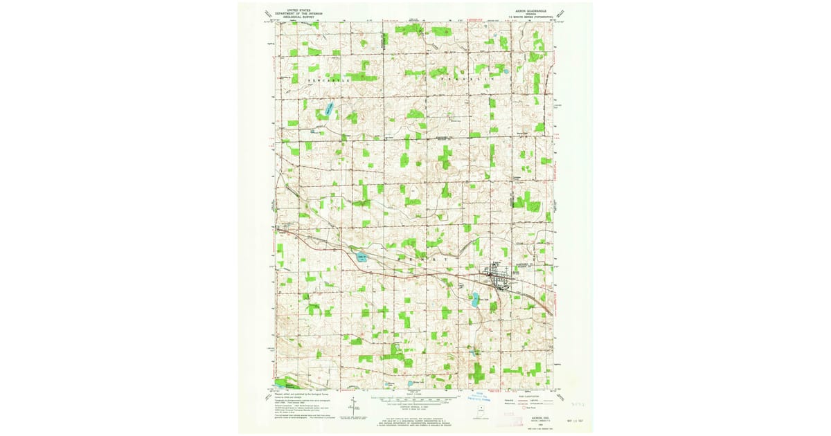 1962 Map of Akron, IN — High-Res | Pastmaps
