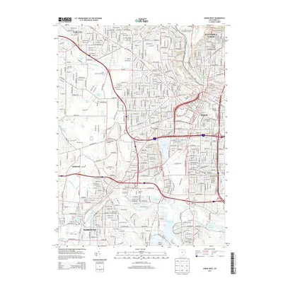 2013 Map of Akron West, 2013 Print