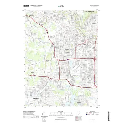 2019 Map of Akron West, 2019 Print